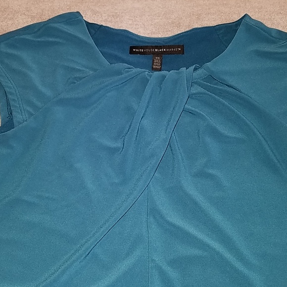 WHBM teal cap sleeve shirt - Picture 2 of 2
